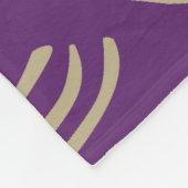 Paarse organische lijnen fleece deken (Hoek)