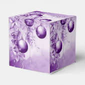 Paarse Ornamenten kerstcadeau doos Bedankdoosjes (Achterkant)