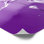 Paarse Ornamenten Kerstvakantie Poster (Hoek)