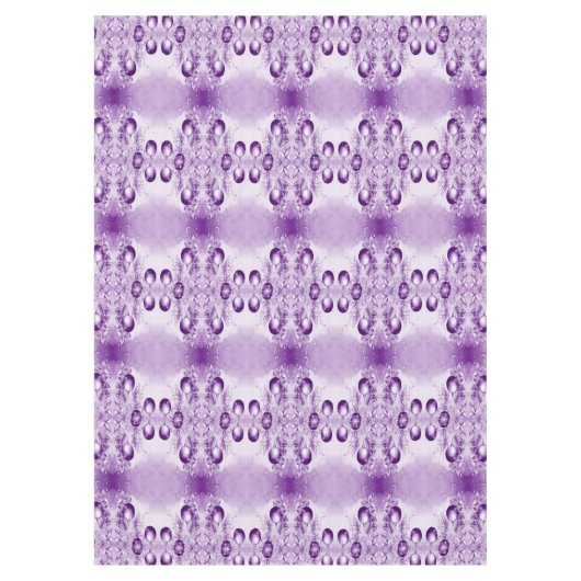 Paarse Ornamenten Kerstvakantie Tafelkleed (Voorkant)