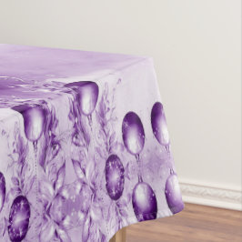 Paarse Ornamenten Kerstvakantie Tafelkleed