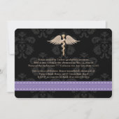 Paarse Osteopathische Medicine DO School Afstudere Kaart (Achterkant)