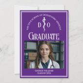 Paarse Osteopathische Medische School Afstuderen F Aankondiging (Voorkant)