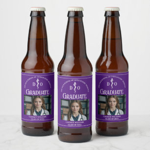 Paarse Osteopathische Medische School Graduation P Bier Etiket