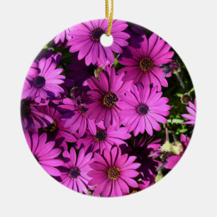 Paarse Osteospermbloemen Keramisch Ornament