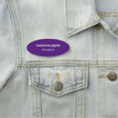 Paarse Ovale Naam Tag Veiligheidspin Badge Profess (In situ)