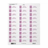 Paarse ovale stralen etiket (Full Sheet)