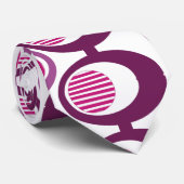 Paarse ovale stralen stropdas (Opgerold)