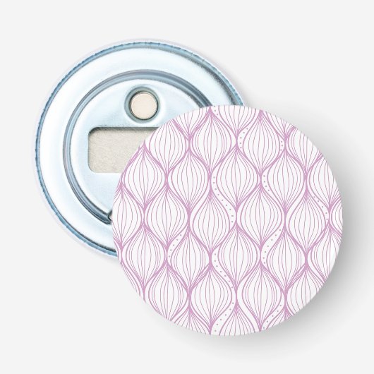Paarse ovale strepen button flesopener (Voorkant)