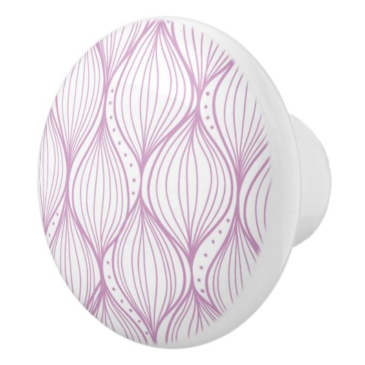 Paarse ovale strepen keramische knop (Rechts)