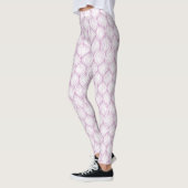 Paarse ovale strepen leggings (Links)
