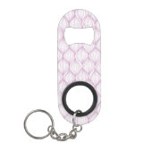 Paarse ovale strepen sleutelhanger flessenopener (Voorkant)