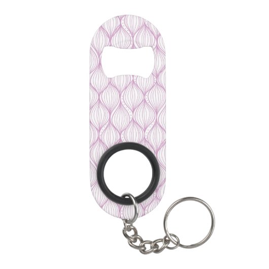Paarse ovale strepen sleutelhanger flessenopener (Achterkant)