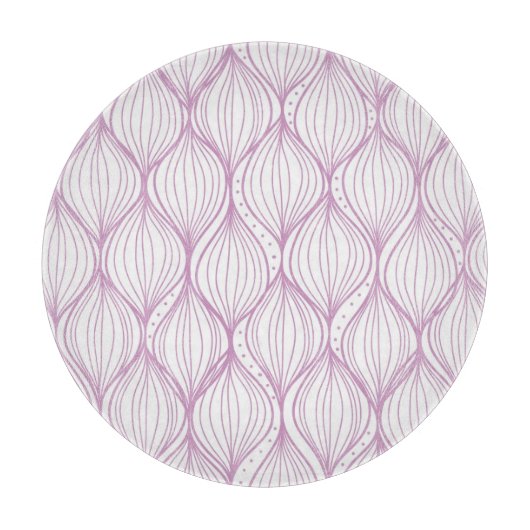 Paarse ovale strepen snijplank (Voorkant)