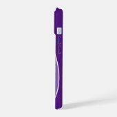 Paarse Ovale Vervangbare Foto  iPhone 15 Case (Linkerkant)