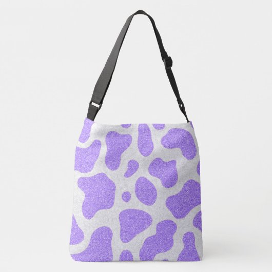 Paarse overal Koe print Canvas tas (Achterkant)