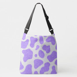 Paarse overal Koe print Canvas tas