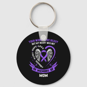 Paarse Overdosis Awareness Day items ter nagedacht Sleutelhanger