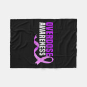 Paarse Overdosis Awareness Gifts Opioïd Survivor R Fleece Deken (Voorkant (Horizontaal))