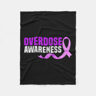Paarse Overdosis Awareness Gifts Opioïd Survivor R Fleece Deken