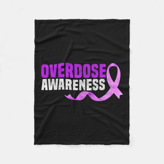 Paarse Overdosis Awareness Gifts Opioïd Survivor R Fleece Deken (Voorkant)
