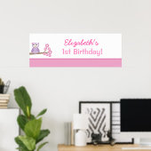 Paarse Owl Aangepast Poster op jaarbasis - banner  (Thuiskantoor)