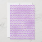 Paarse Owl Floral Baby shower Uitnodiging (Achterkant)