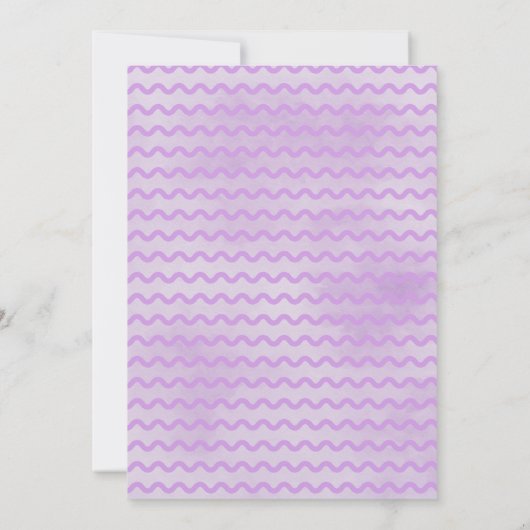 Paarse Owl Floral Birthday Uitnodiging (Achterkant)