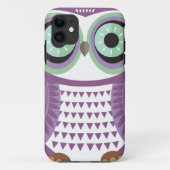 Paarse Owl iPhone 5 Hoesje (Achterkant)