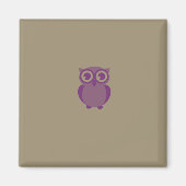 Paarse Owl Magnet (Voorkant)