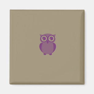 Paarse Owl Magnet