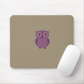 Paarse Owl Mousepad Muismat (Met muis)
