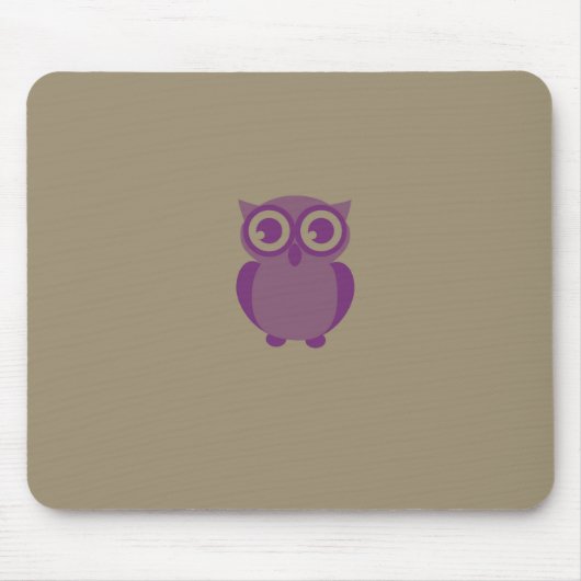 Paarse Owl Mousepad Muismat (Voorkant)
