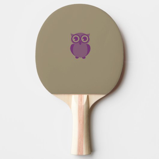Paarse Owl Ping Pong Paddle Tafeltennisbatje (Voorkant)