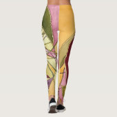 Paarse Oxalis-Leggings Leggings (Achterkant)