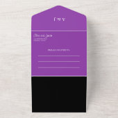 Paarse paar allemaal op één uitnodiging (Buitenkant)