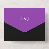 Paarse paar allemaal op één uitnodiging (Achterkant)