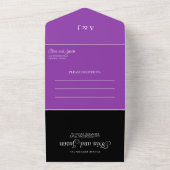 Paarse paar allemaal op één uitnodiging (Buitenkant)