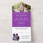 Paarse paar allemaal op één uitnodiging (Binnen)