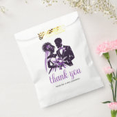 Paarse paar bedankzakje (Gezegeld)