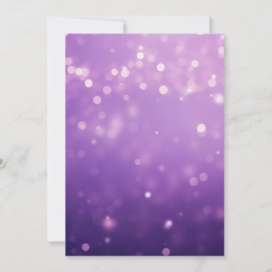 Paarse paar bruiloft uitnodiging (Achterkant)