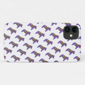 Paarse paard iPhone Case (Achterkant (horizontaal))