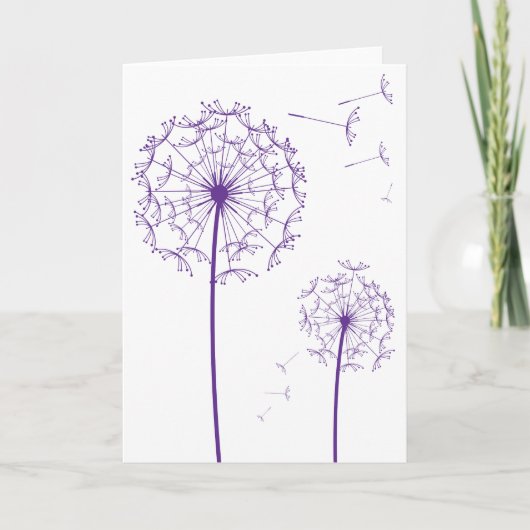 paarse paardebloem kaart (Voorkant)