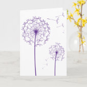 paarse paardebloem kaart (Gele Bloem)