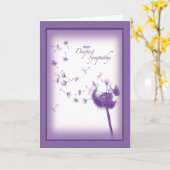 Paarse paardebloem sympathie kaart (Gele Bloem)