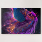 Paarse paarden legpuzzel (Horizontaal)