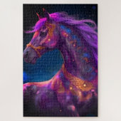 Paarse paarden legpuzzel (Verticaal)