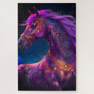Paarse paarden legpuzzel