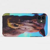 Paarse paarden met groene mond Case-Mate iPhone case (Achterkant (horizontaal))