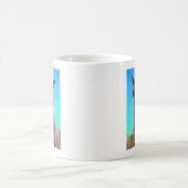 Paarse paarden met groene mond koffiemok (Center)